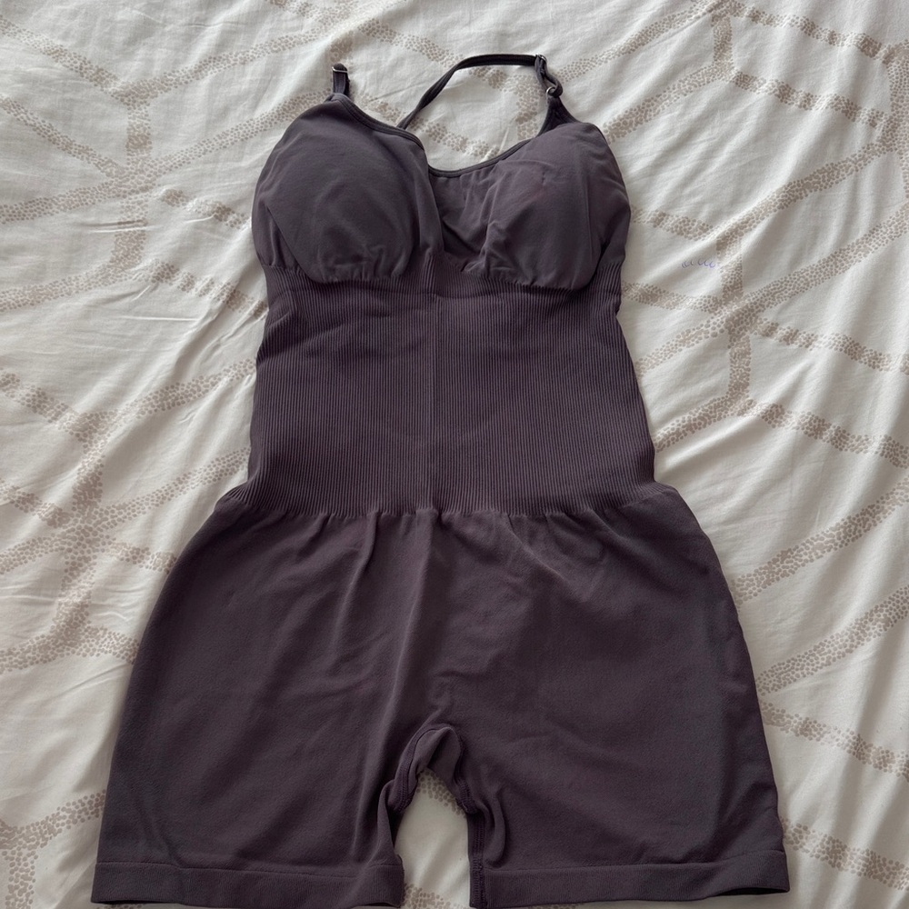 Women's Purple Bodysuit with Adjustable Straps